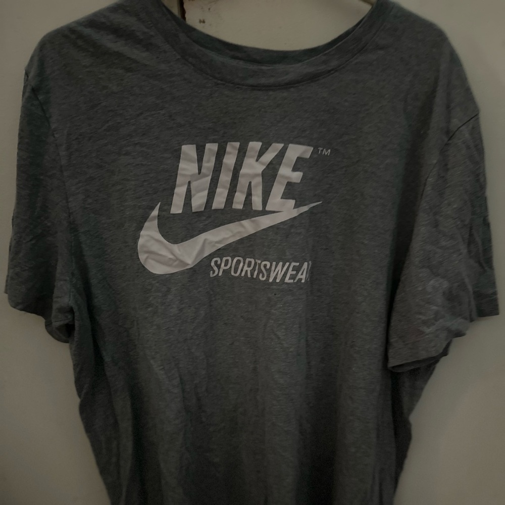 Nike grey and white XL sports tee